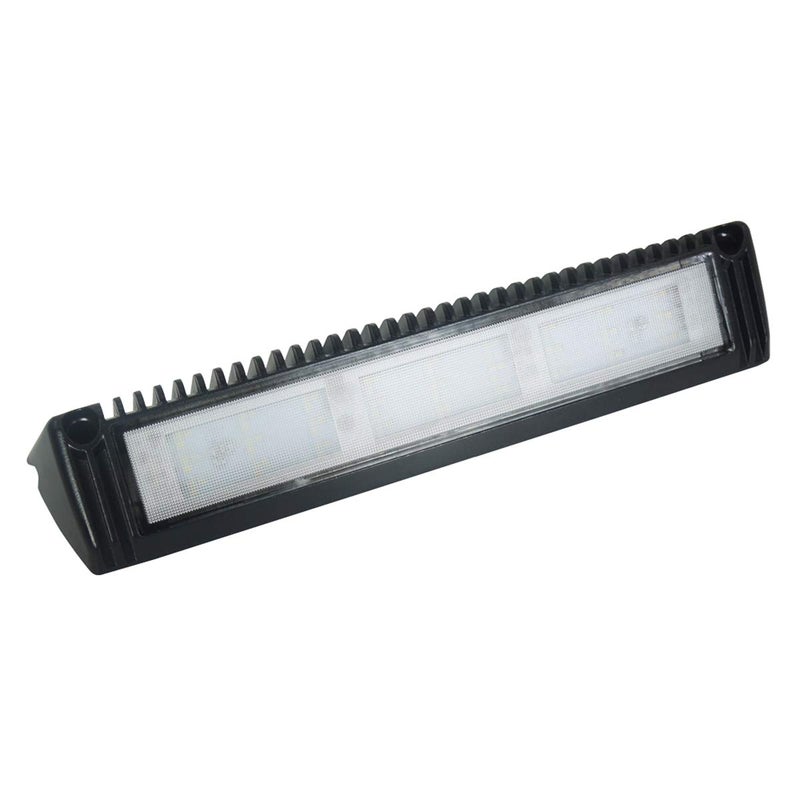 Raycharm 13" RV Exterior LED Work Scene Light Fixture, 40Â° Down Angle Flood Beam, 6000K Cool-White, 12V/24V DC, High Lumen Output Low Current Draw, Aluminum Housing Black Finish, 1-Pack - Image 1
